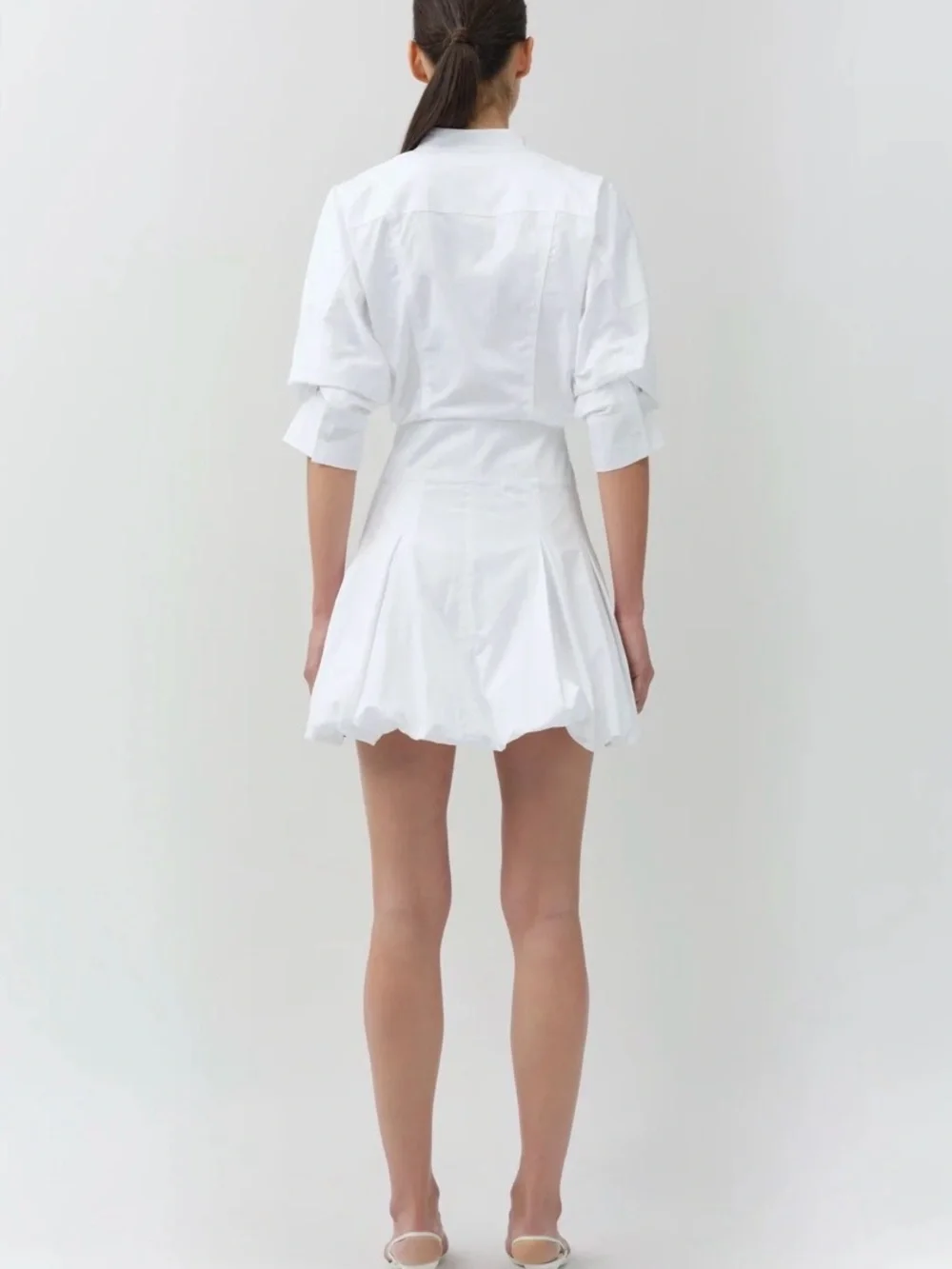 Jonathan Simkhai Effie White Bubble Mini Dress- NWT